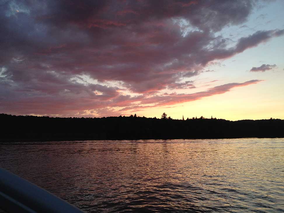 Beautiful sunset on Lake MacDonald